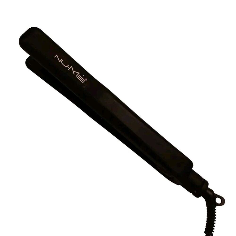 NUME 1" Ceramic Flat Iron Hair Straightener Hot Heat Model HB046/T Black 93"Cord